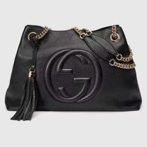 Gucci Soho Leather Chain-Strap Tote Shoulder Bag